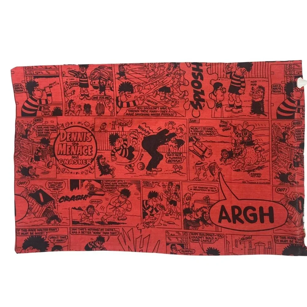 Beano Dennis the Menace Pillowcase Fabric Panel Cotton Blend John Lewis 18x27